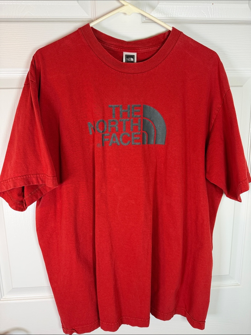 The North Face Men’s XL Organic Red Short Sleeve Logo Tee Shirt Hiking Climbing